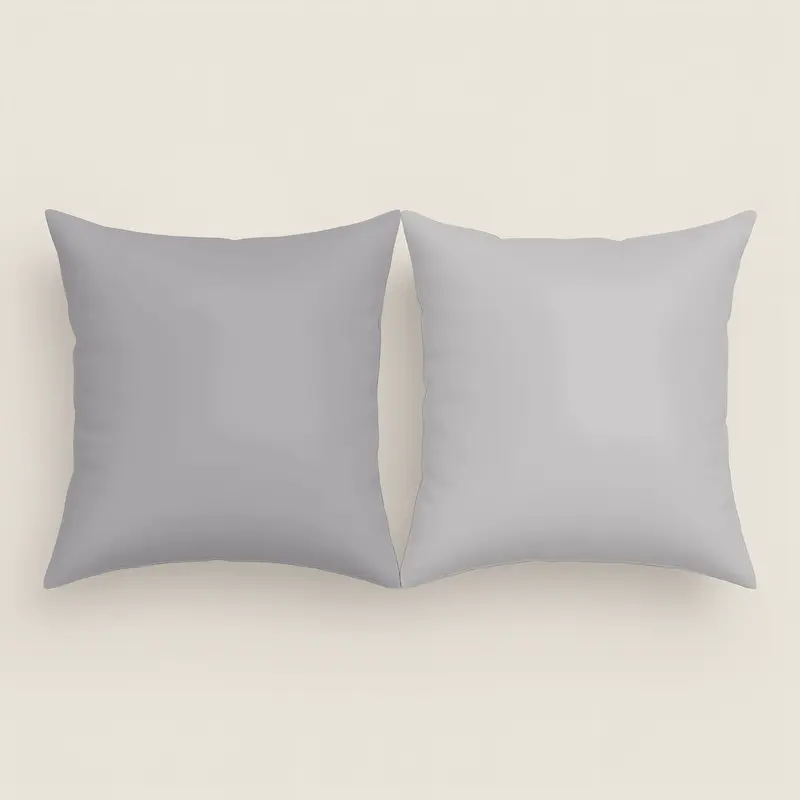FUNDA DE COJÍN BICOLOR GRIS/GRIS CLARO