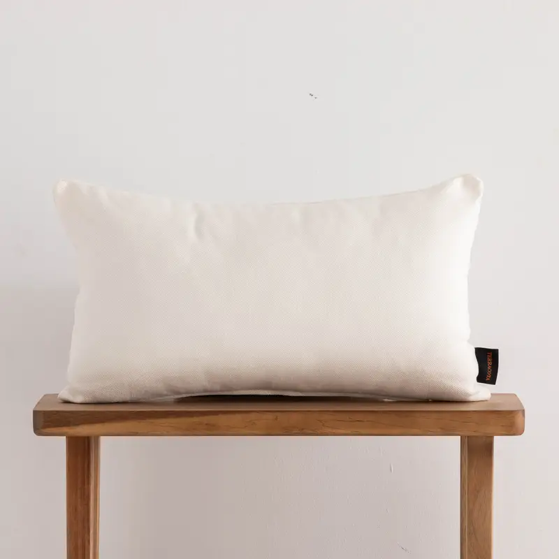 Funda de cojín jacquard 30x50 cm Cascai Blanco Quimico