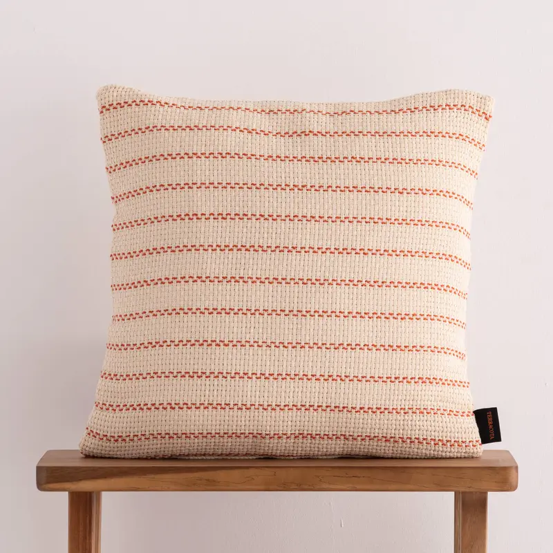 Funda de cojín jacquard Agres Teja