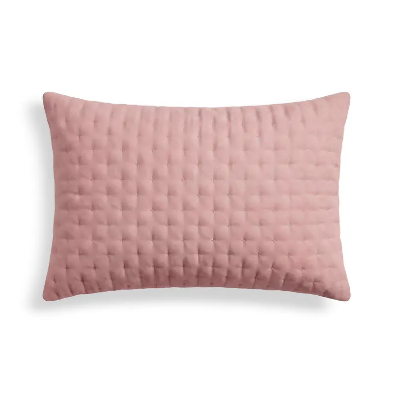 Funda de cojín lisa acolchada Rosa 30x50 cm