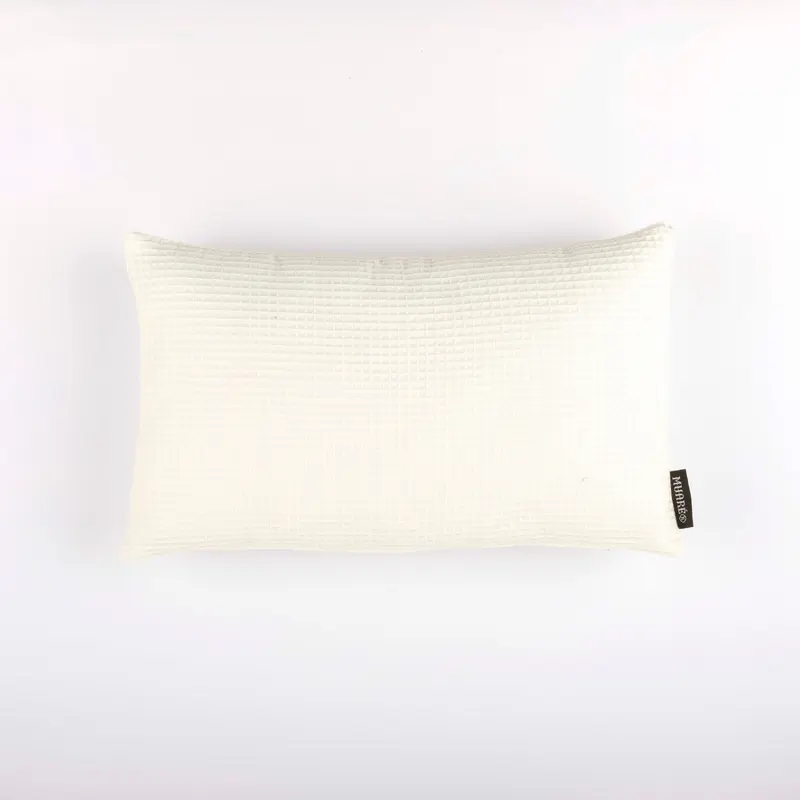 Funda de cojín Waffle Natural 30x50 cm