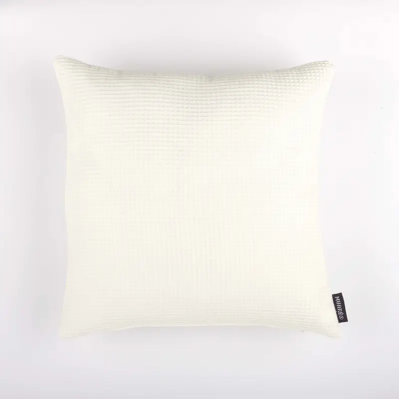 Funda de cojín Waffle Natural 50x50 cm