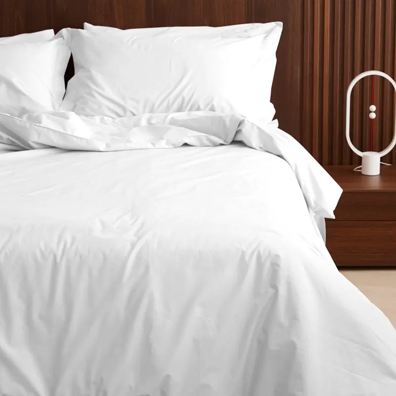 Funda nórdica algodón 600 hilos blanco