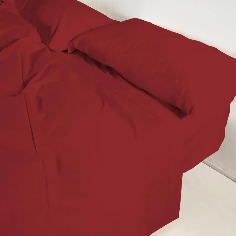 Funda nórdica Algodón Percal de 200 hilos Rojo