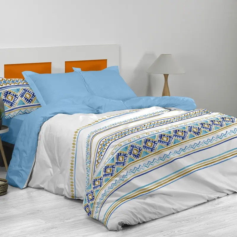 Funda nórdica algodón Vinia azul