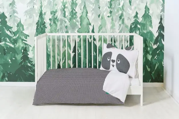Funda nórdica Bebé Vichy Negro