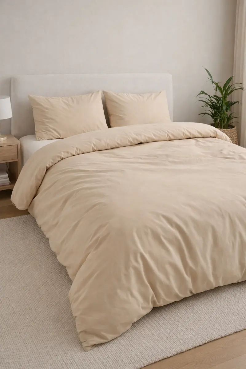 Funda Nórdica Don Algodon Percal 180 Hilos Beige