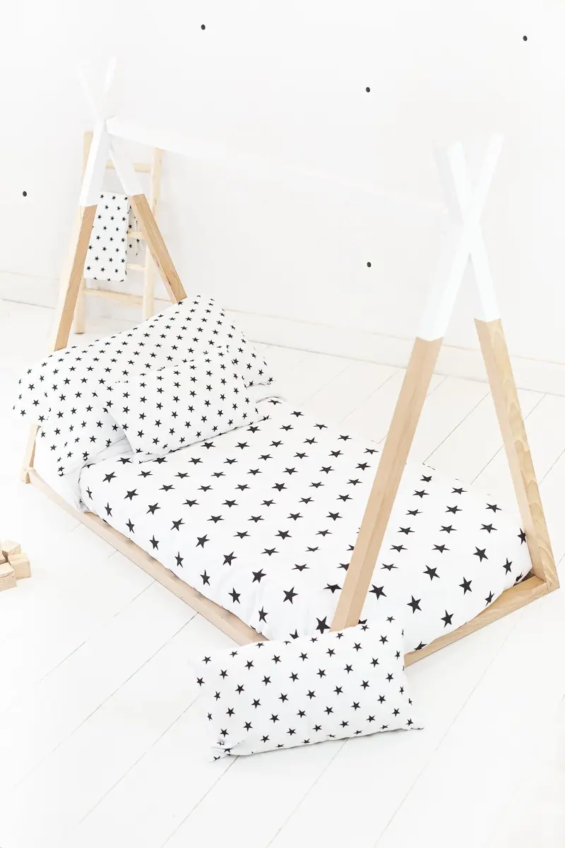 Funda nórdica Infantil Estrellitas Negro