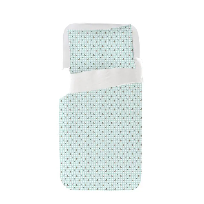 Funda nórdica Infantil Flor Agua Marina