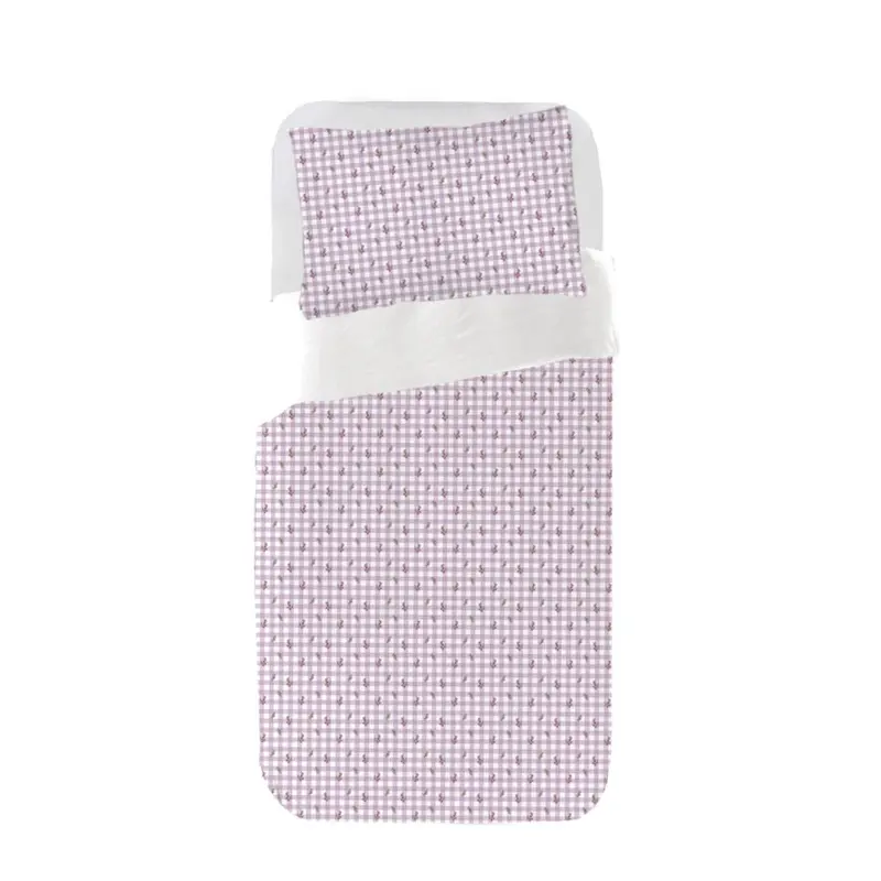 Funda nórdica Infantil Flor Malva