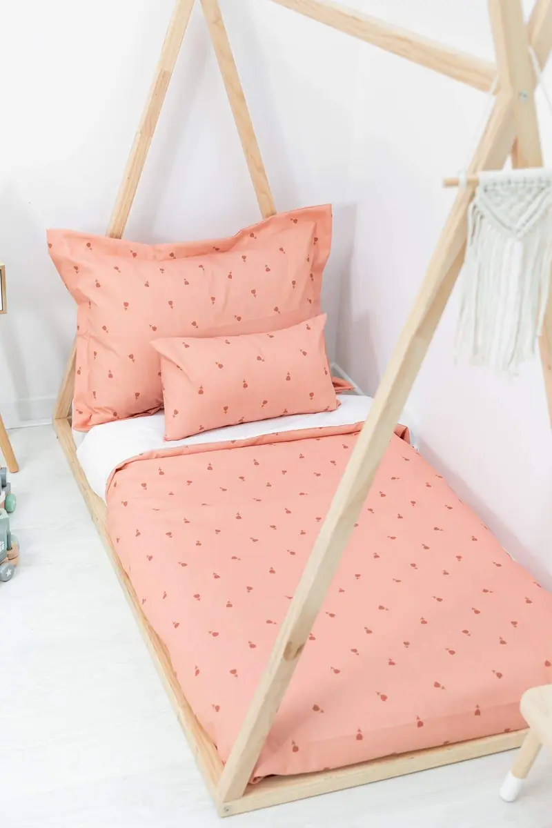 Funda nórdica Infantil Tulipán Rosa
