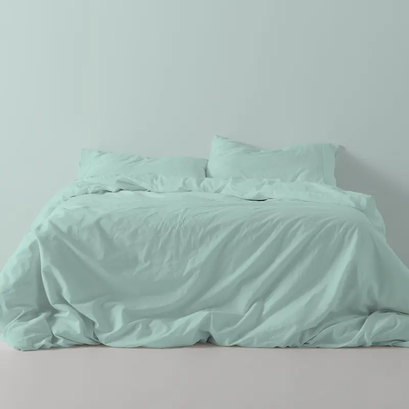Funda nórdica lisa aqua
