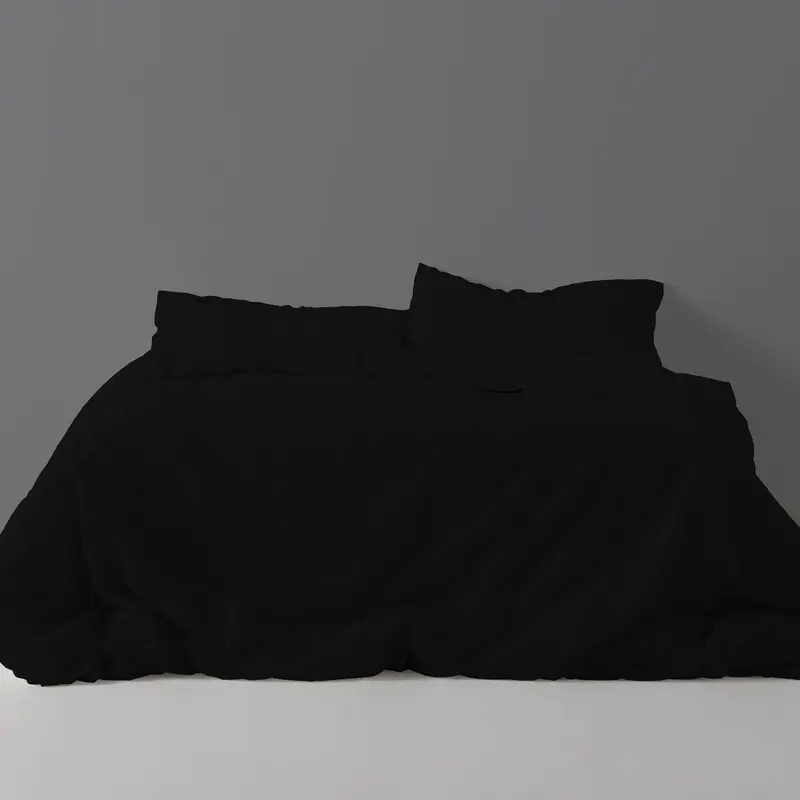 Funda nórdica lisa negro
