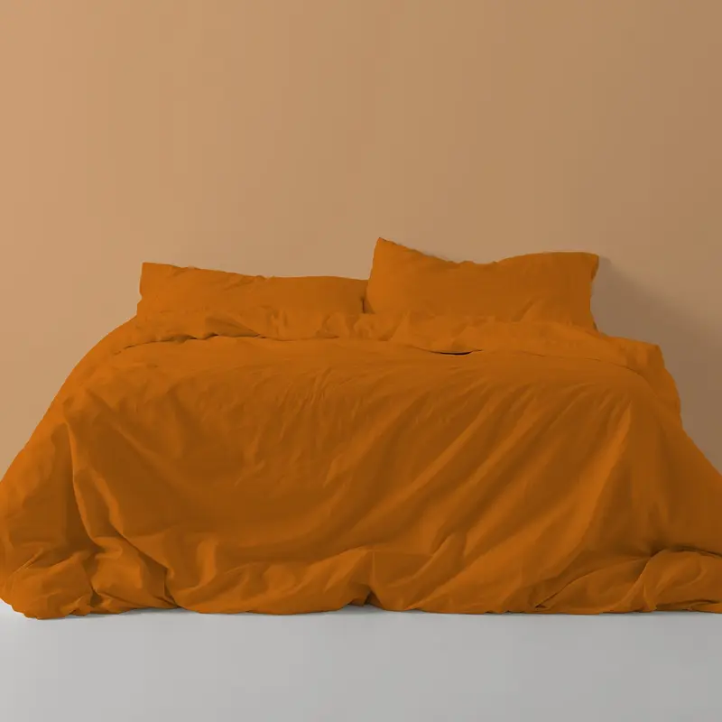 Funda nórdica lisa ocre