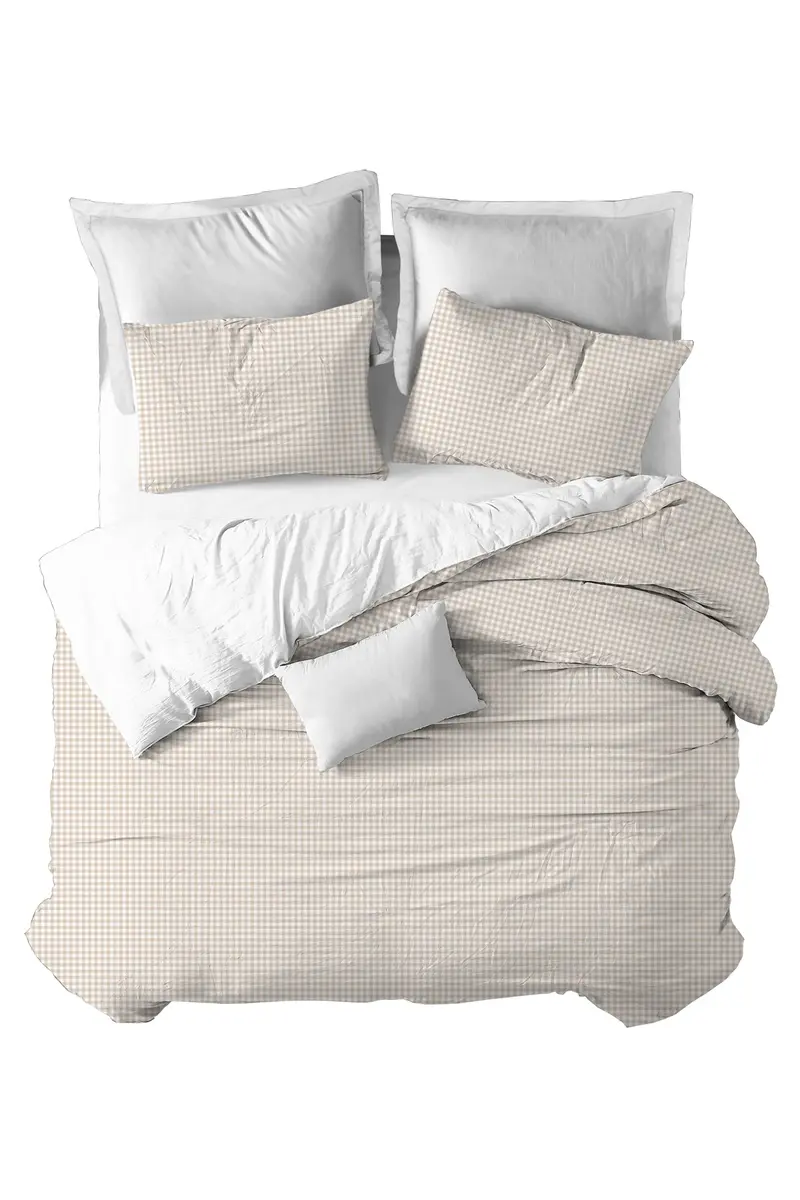 Funda nórdica Vichy Beige
