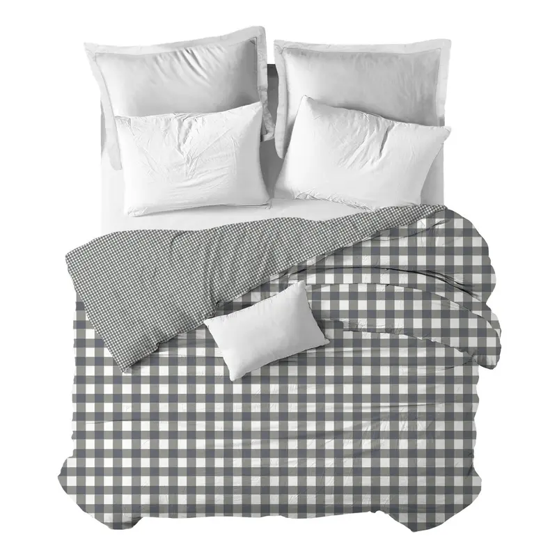 Funda nórdica Vichy M Gris