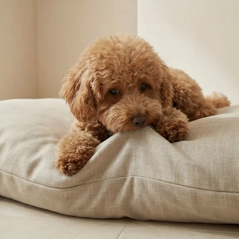 Funda para cama de mascota antimanchas Beig Medio