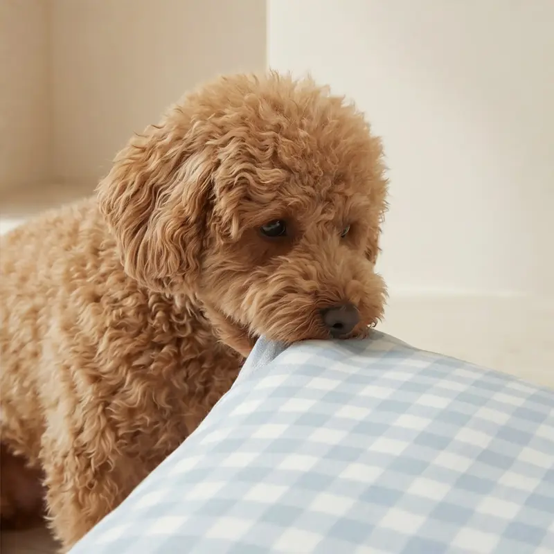 Funda para cama de mascota antimanchas Calafat Azul Claro