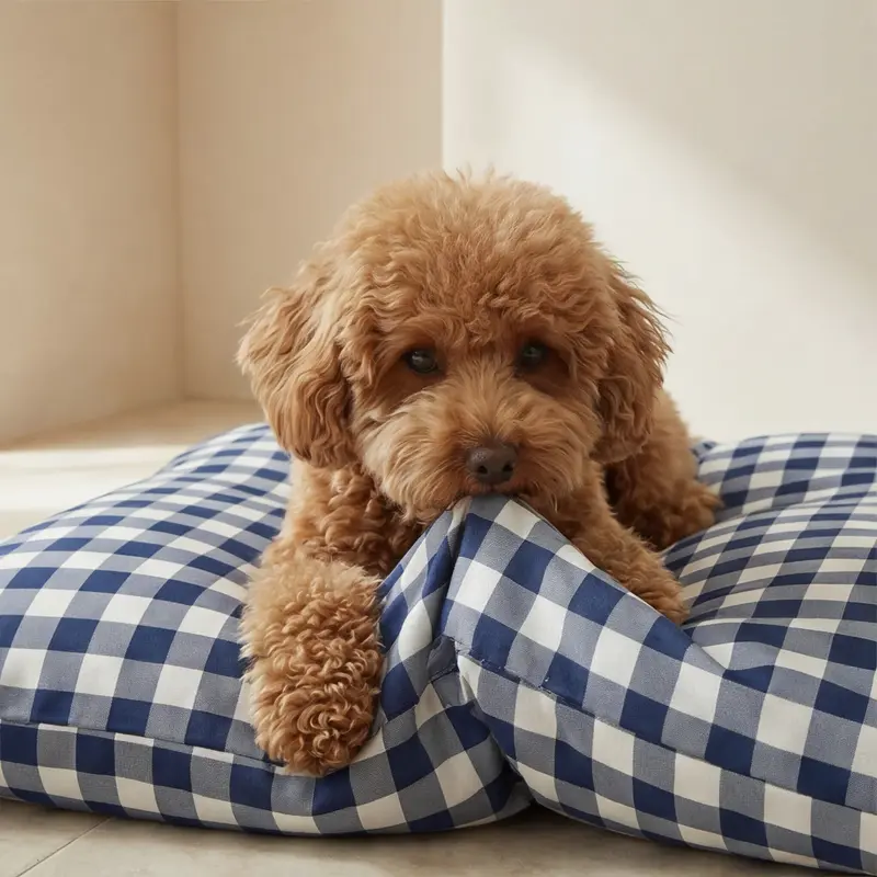 Funda para cama de mascota antimanchas Calafat Marino