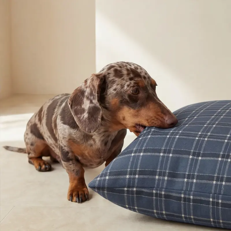 Funda para cama de mascota antimanchas Camilo Blue