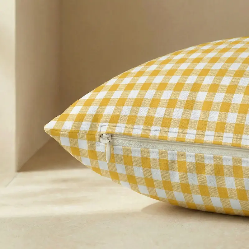 Funda para cama de mascota antimanchas Vichy Amarillo