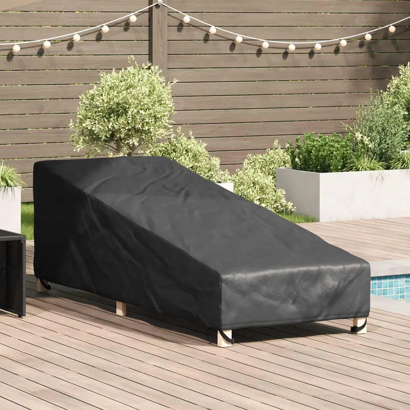 Funda para muebles de exterior Negro 195 x 76 x 82 cm