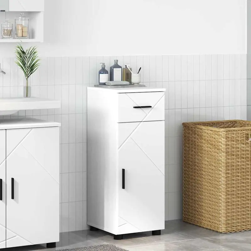 Gabinete de Baño 30 x 35 x 80 cm Madera contrachapada & Metal