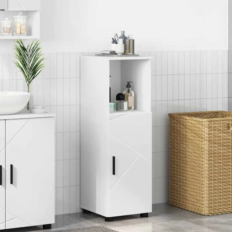 Gabinete de Baño 30 x 35 x 95 cm Madera contrachapada & Metal