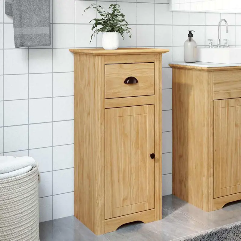 Gabinete de Baño con cajón BODO Marrón miel 44 x 30 x 90 cm