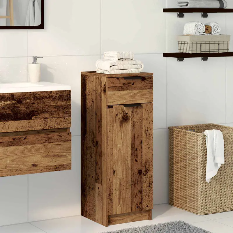 Gabinete de Baño con cajón Madera vieja 32 x 34 x 90 cm