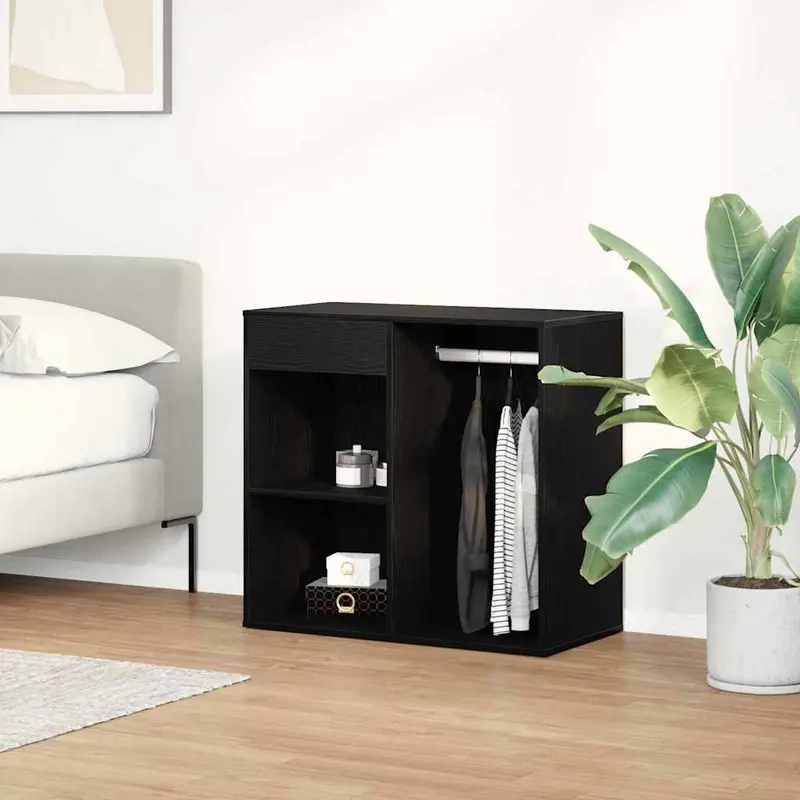 Gabinete de Cosméticos con cajón Roble Negro 80 x 40 x 75 cm