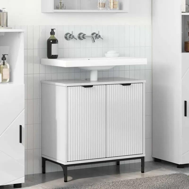 Gabinete de Lavabo para Baño brillante 60.5 x 33.5 x 61 cm