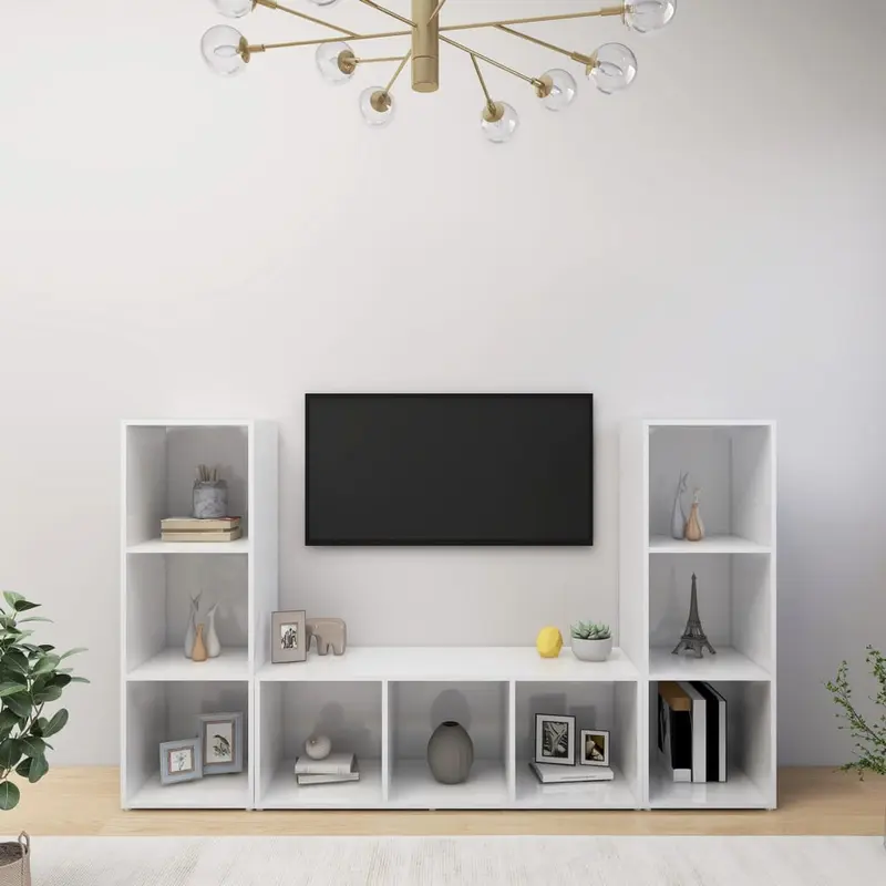 Gabinete de TV 3 pcs 37 x 35 x 107.5 cm