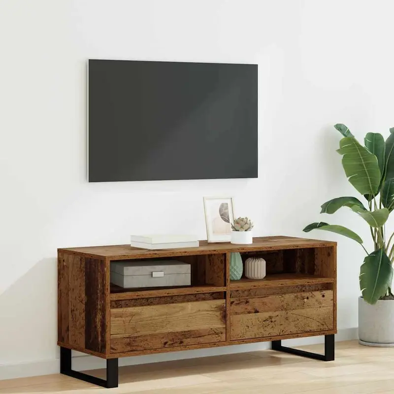 Gabinete de TV con cajón Madera Vieja 100 x 34,5 x 44,5 cm