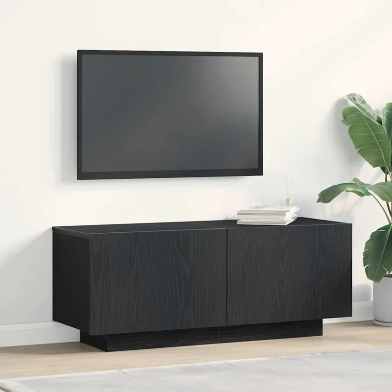 Gabinete de TV Roble Negro 100 x 35 x 40 cm