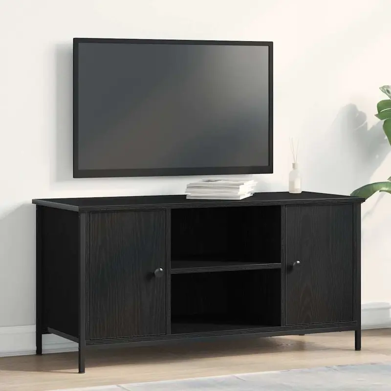 Gabinete de TV Roble negro 100 x 40 x 50 cm