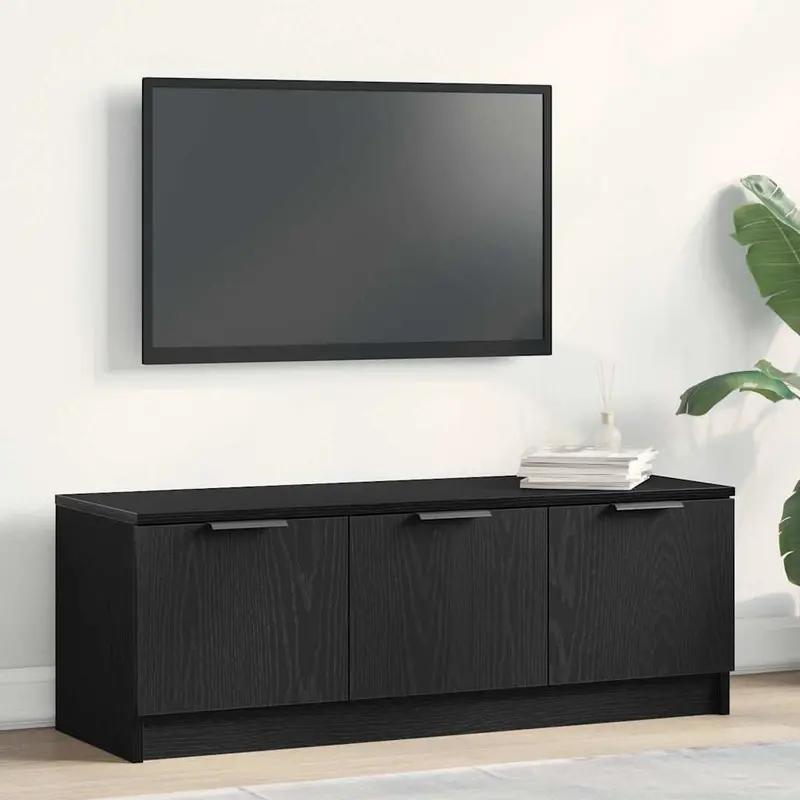 Gabinete de TV Roble Negro 102 x 35 x 36,5 cm