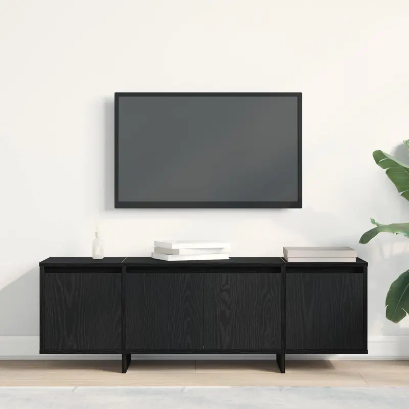 Gabinete de TV Roble Negro 120 x 30 x 40,5 cm