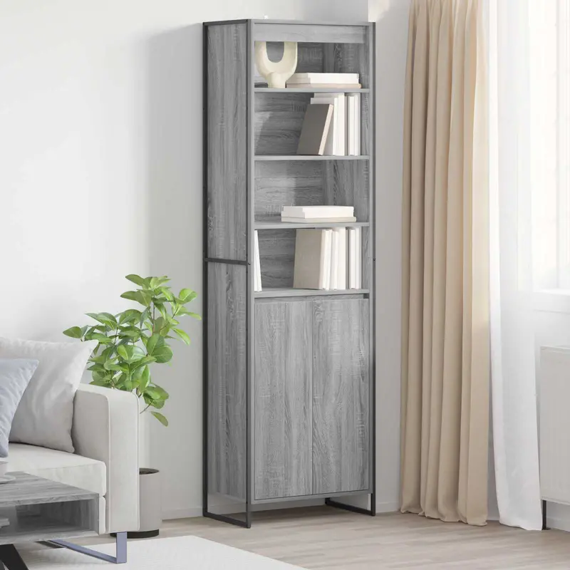 Gabinetes Altos Gris Sonoma 60 x 36 x 200 cm