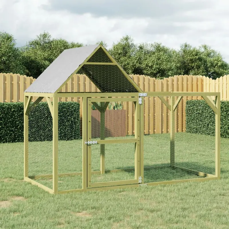 Gallinero madera maciza de pino impregnada 200x100x150 cm