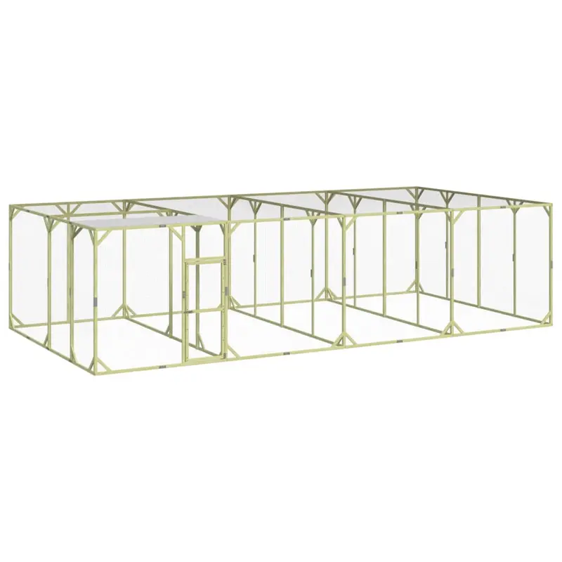 Gallinero madera maciza de pino impregnada 800x400x200 cm