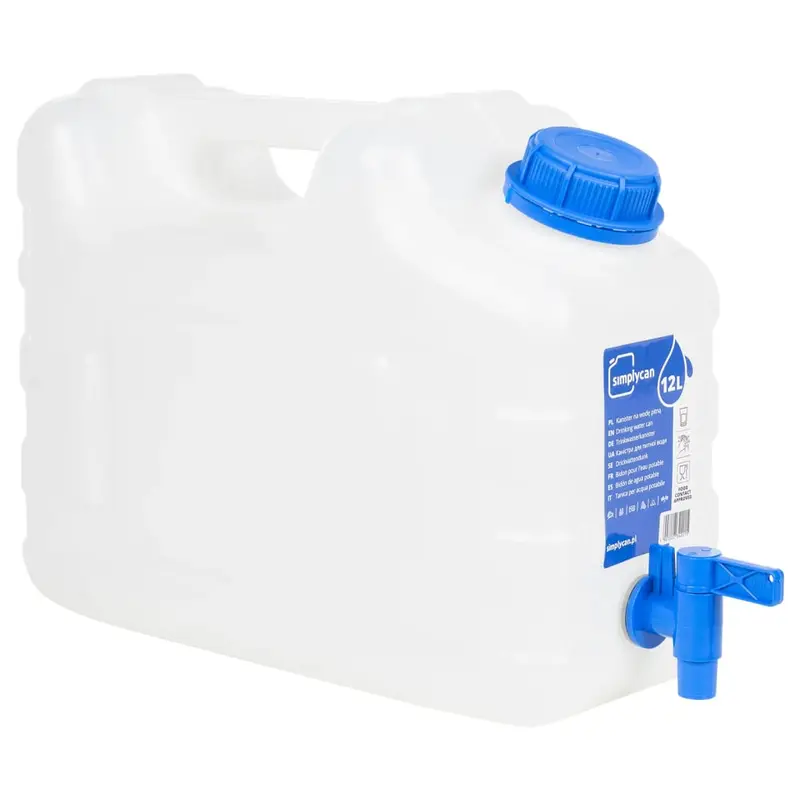 Garrafa de agua con grifo plástico transparente 10 litros