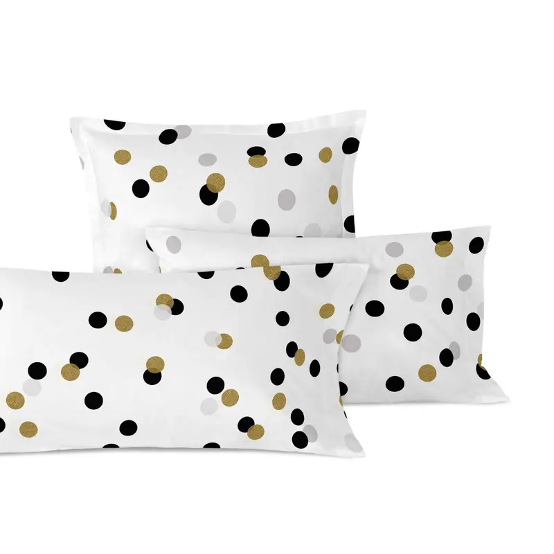 Golden dots Funda de almohada