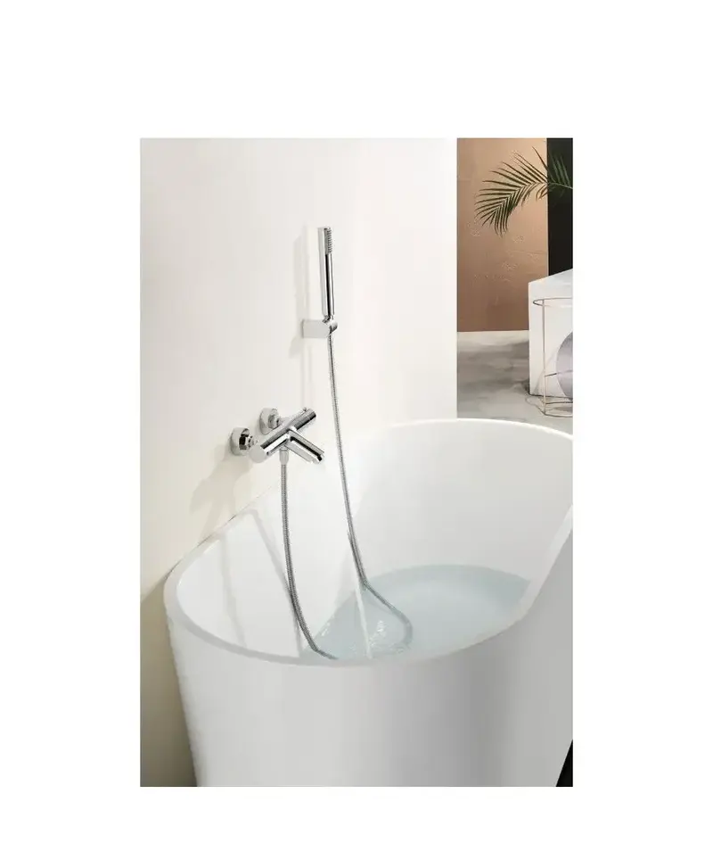 Grifería termostática para bañera y ducha hecha de latón con acabado cromado Monza de Imex