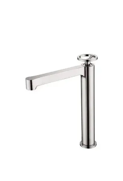 Grifo alto monomando de lavabo fabricado en latón con cierre cerámico de acabado cromado Olimpo de Imex