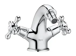 Grifo bimando de caño fijo para bidet con acabado cromado Carmen Roca