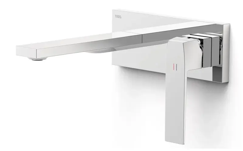 Grifo con monomando de instalación empotrada para lavabo acabado en cromo Slim Tres