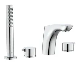 Grifo corto para instalación sobre repisa de baño y ducha con acabado en cromo Insignia Roca