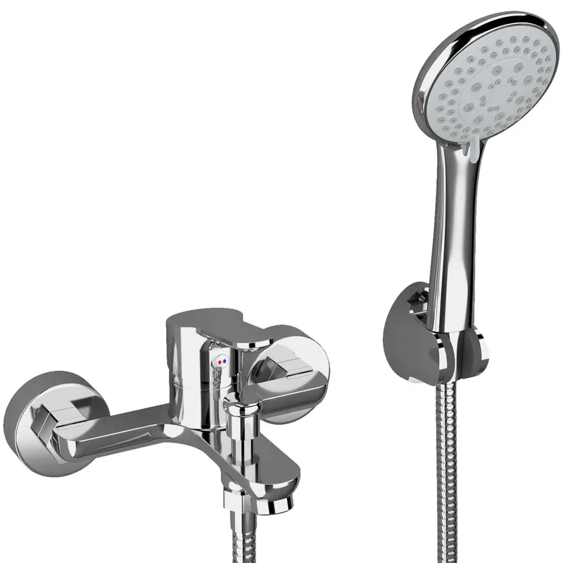 Grifo de bañera ducha monomando cromado con cartucho cerámico de 35 mm Tera de Valaz