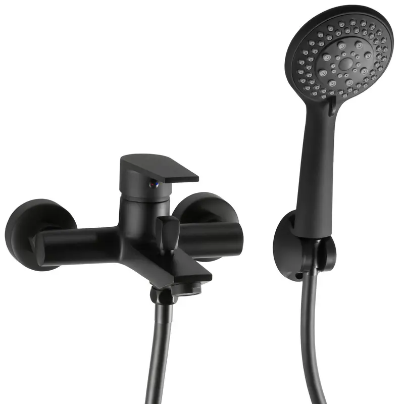 Grifo de bañera y ducha monomando negro mate Magro de Valaz